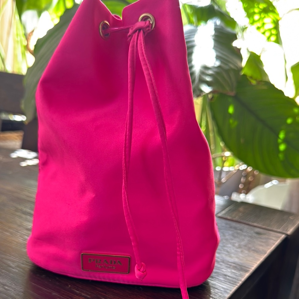 Prada Pink with Drawstring Closure / Perfume Bag